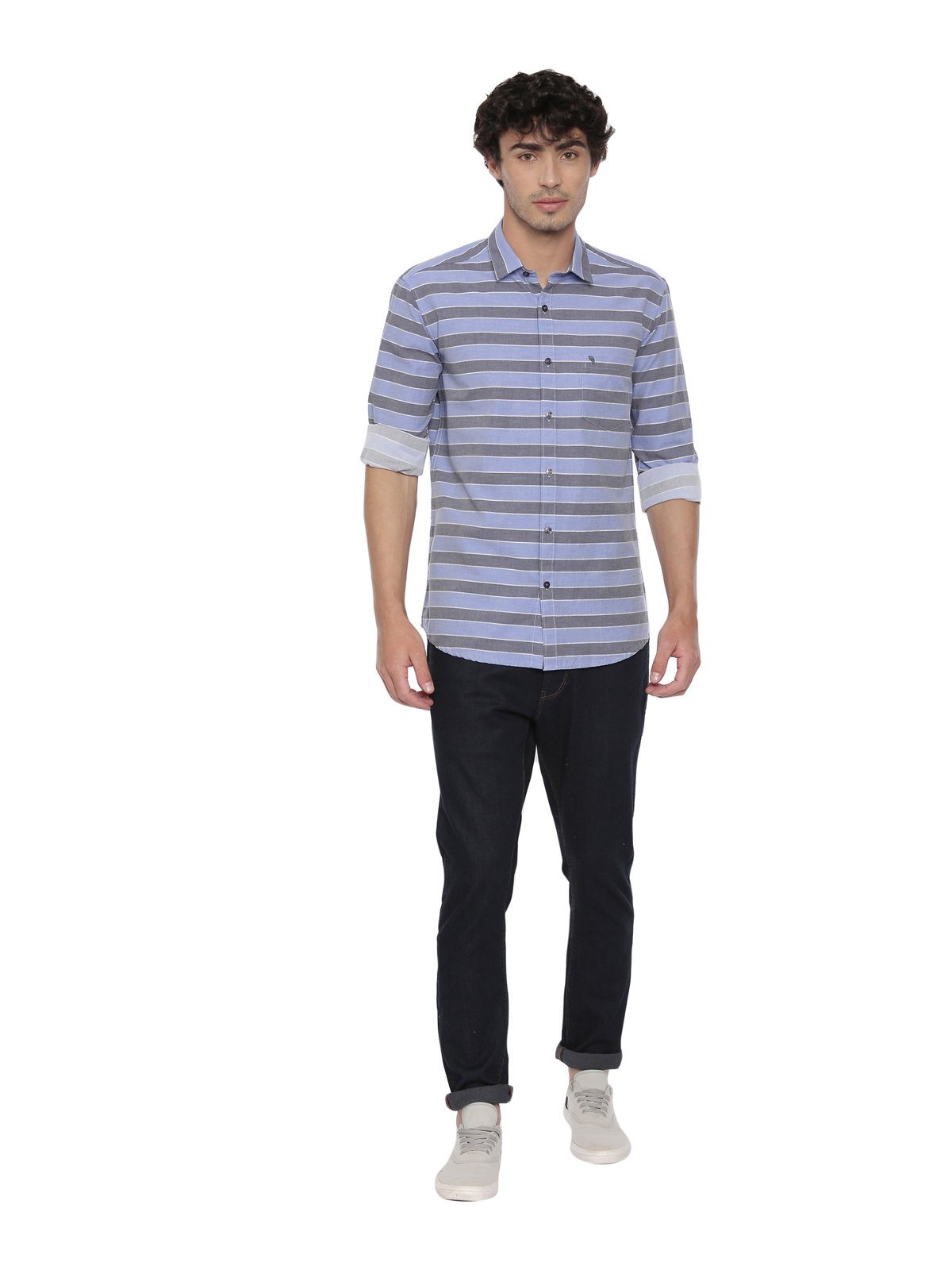 Swiss Club Mens Stripes Casual Wear Full Sleeve Slim Fit Woven Shirt SWISS CLUB Shirt Swiss Club 