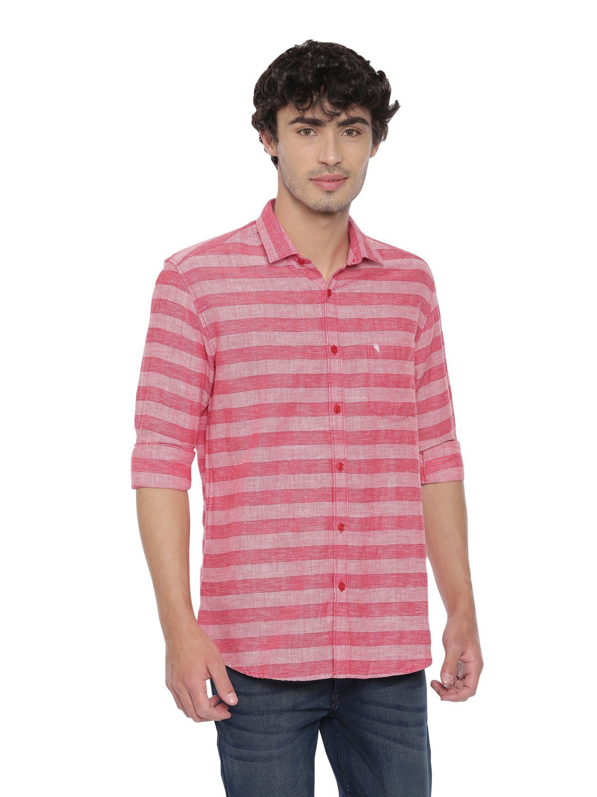 Swiss Club Mens Stripes Casual Wear Full Sleeve Slim Fit Woven Shirt SWISS CLUB Shirt Swiss Club 
