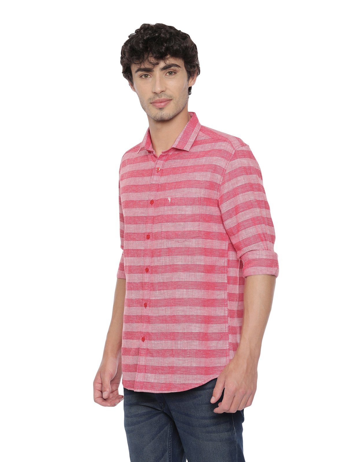 Swiss Club Mens Stripes Casual Wear Full Sleeve Slim Fit Woven Shirt SWISS CLUB Shirt Swiss Club 