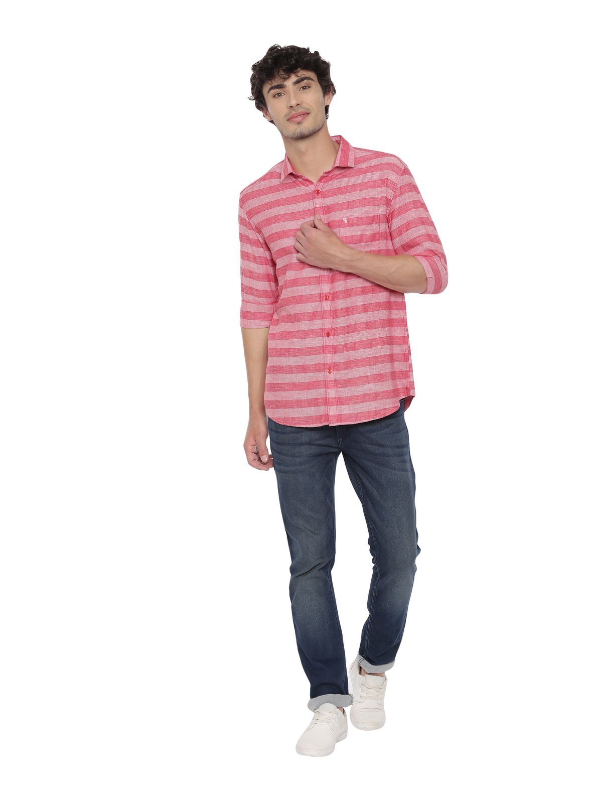 Swiss Club Mens Stripes Casual Wear Full Sleeve Slim Fit Woven Shirt SWISS CLUB Shirt Swiss Club 