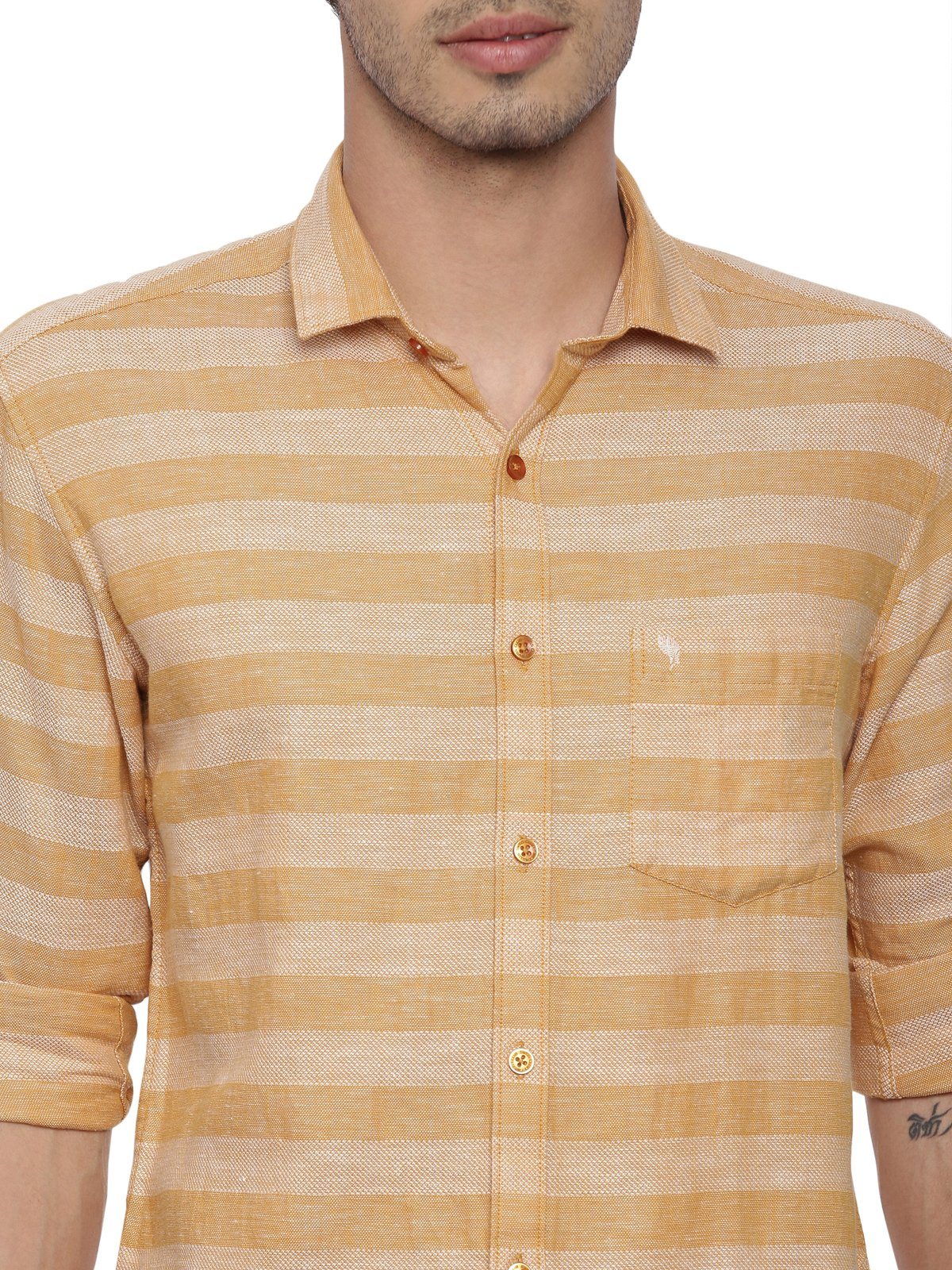 Swiss Club Mens Stripes Casual Wear Full Sleeve Slim Fit Woven Shirt SWISS CLUB Shirt Swiss Club 