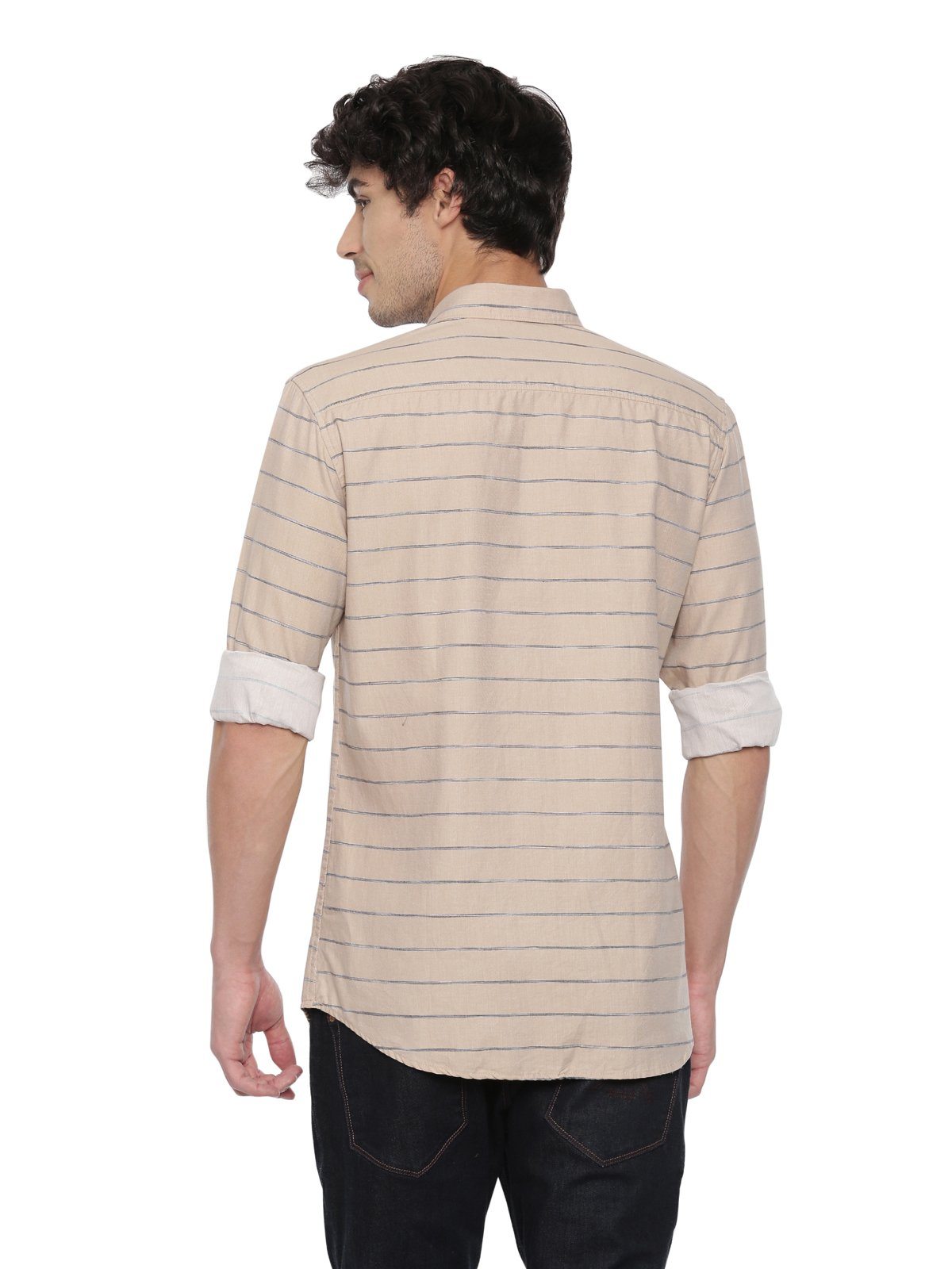 Swiss Club Mens Stripes Casual Wear Full Sleeve Slim Fit Woven Shirt SWISS CLUB Shirt Swiss Club 