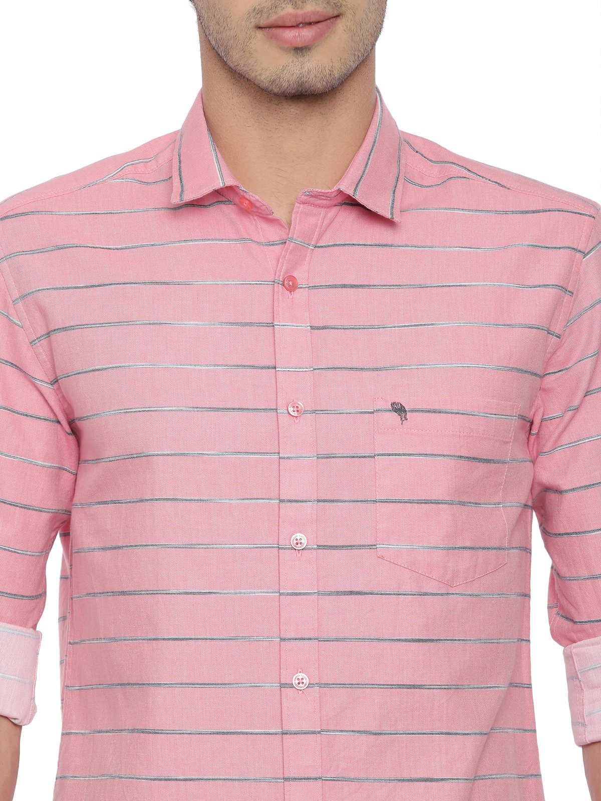 Swiss Club Mens Stripes Casual Wear Full Sleeve Slim Fit Woven Shirt SWISS CLUB Shirt Swiss Club 