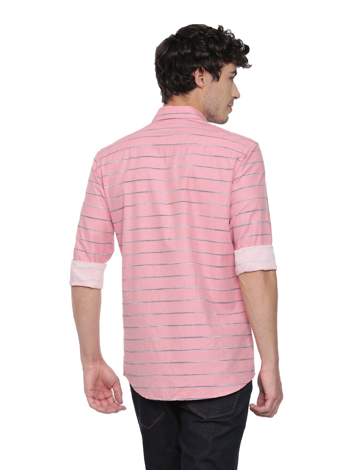 Swiss Club Mens Stripes Casual Wear Full Sleeve Slim Fit Woven Shirt SWISS CLUB Shirt Swiss Club 