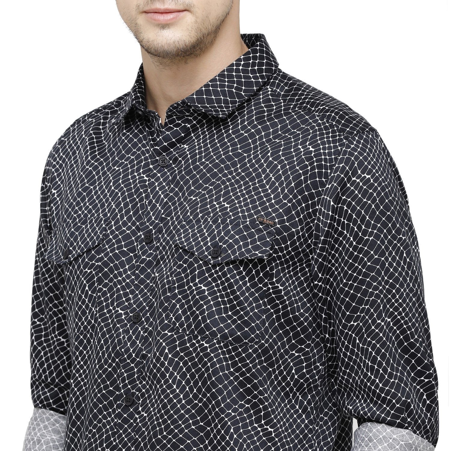 Swiss Club Men's Brown Checkered Slim Fit Casual Full Sleeve Woven Shirt ( S-SC-86 B-FS-PRT-SF ) Shirts Swiss Club 
