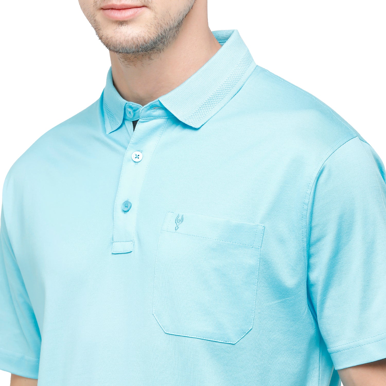 Classic Polo Men's Solid Polo Neck Authentic Fit 100% Cotton T-Shirt | Sedos - Diva Blue