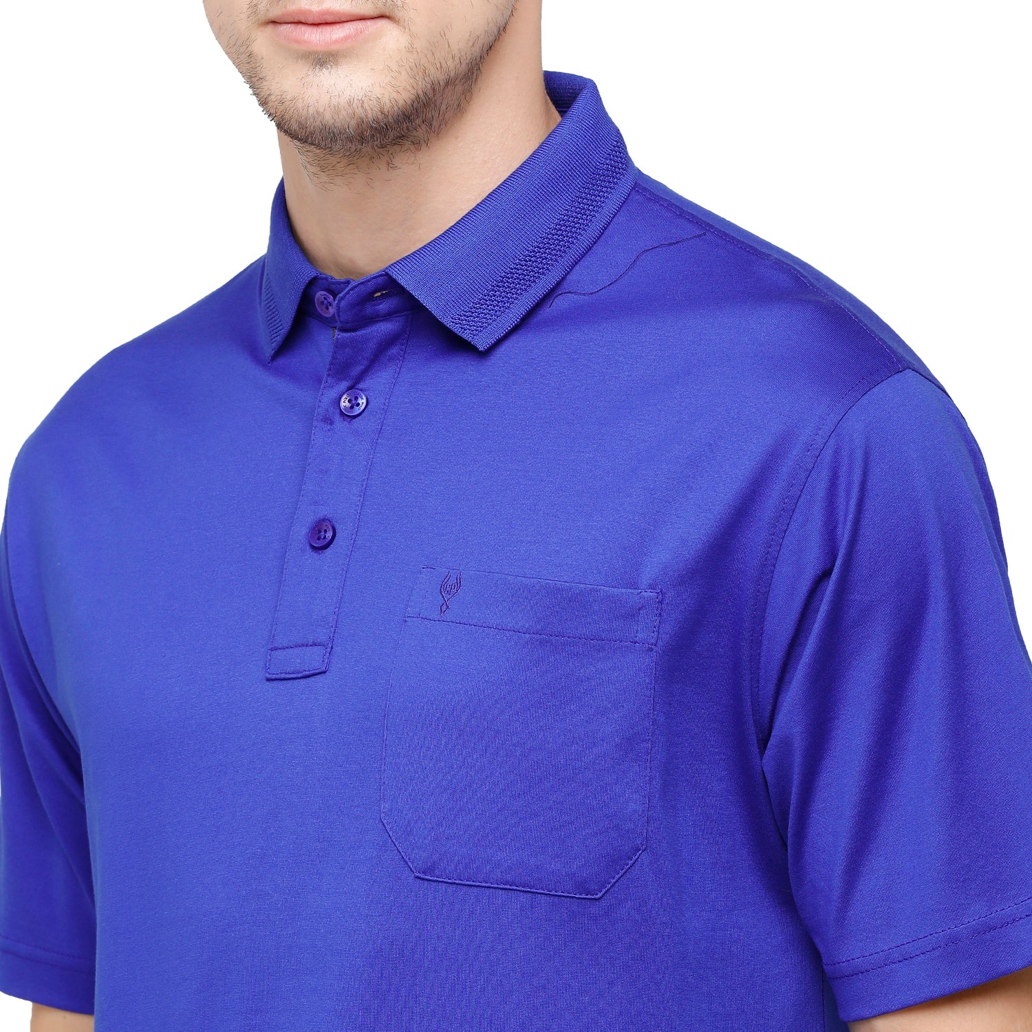 Classic Polo Men's Solid Polo Neck Authentic Fit 100% Cotton T-Shirt | Sedos - Snorkel Blue