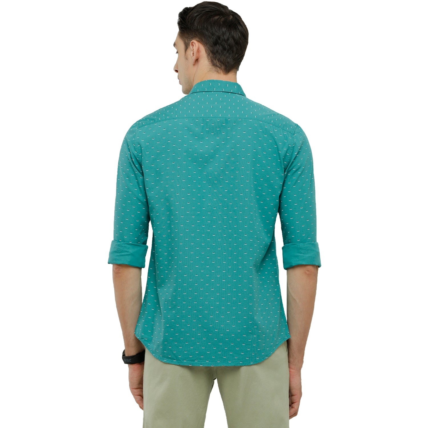 Classic Polo Mens Printed Slim Fit Full Sleeve Collar Neck Light Blue Woven Shirt - SM2-83 A-FS-PRT-SF Shirts Classic Polo 