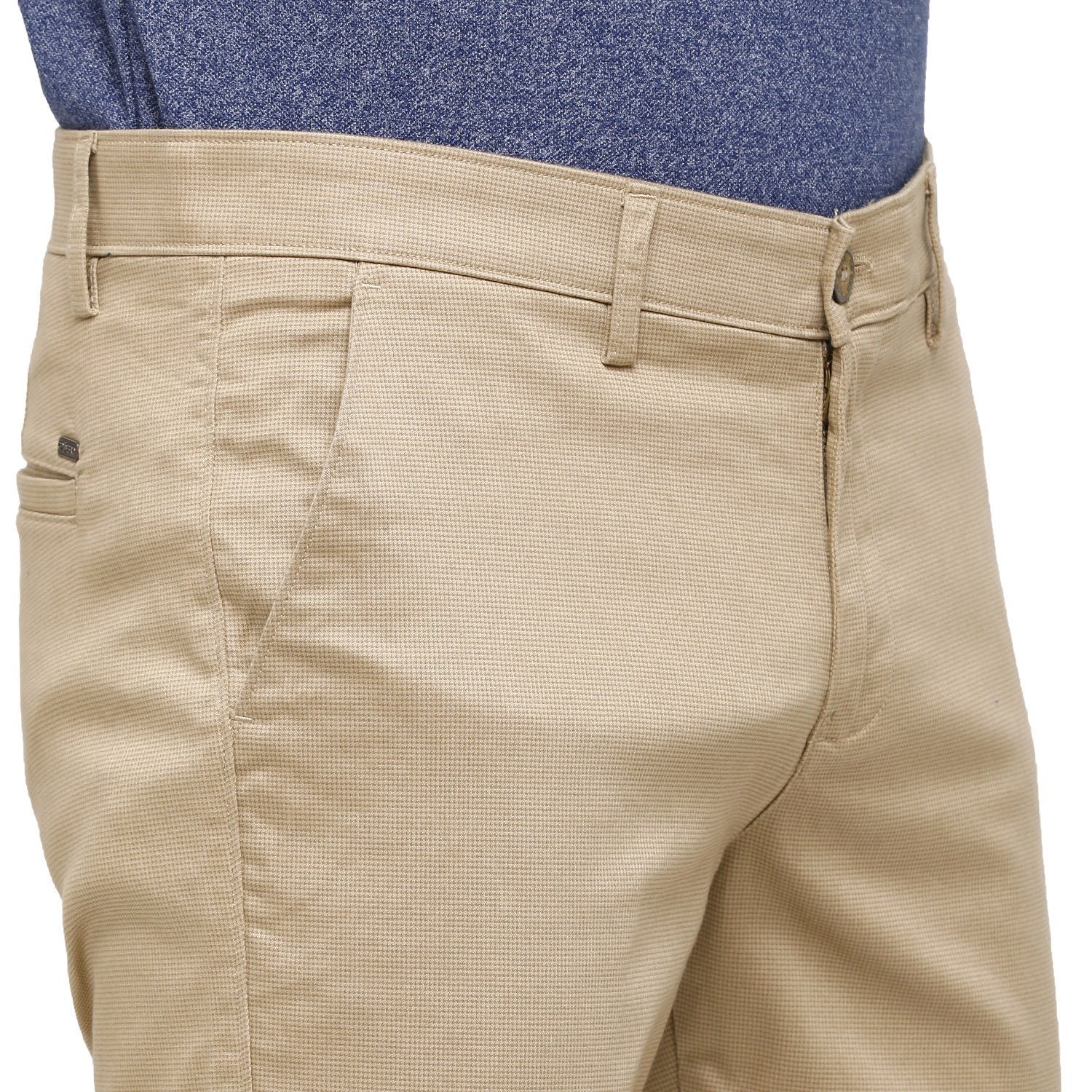 Swiss Club Mens Solid Comfort Fit 98% Cotton 2% Lycra Beige Fashion Trousers ( T-SC-32 A-FAW-CF-LY_30INCH ) Swiss Trouser Swiss Club 