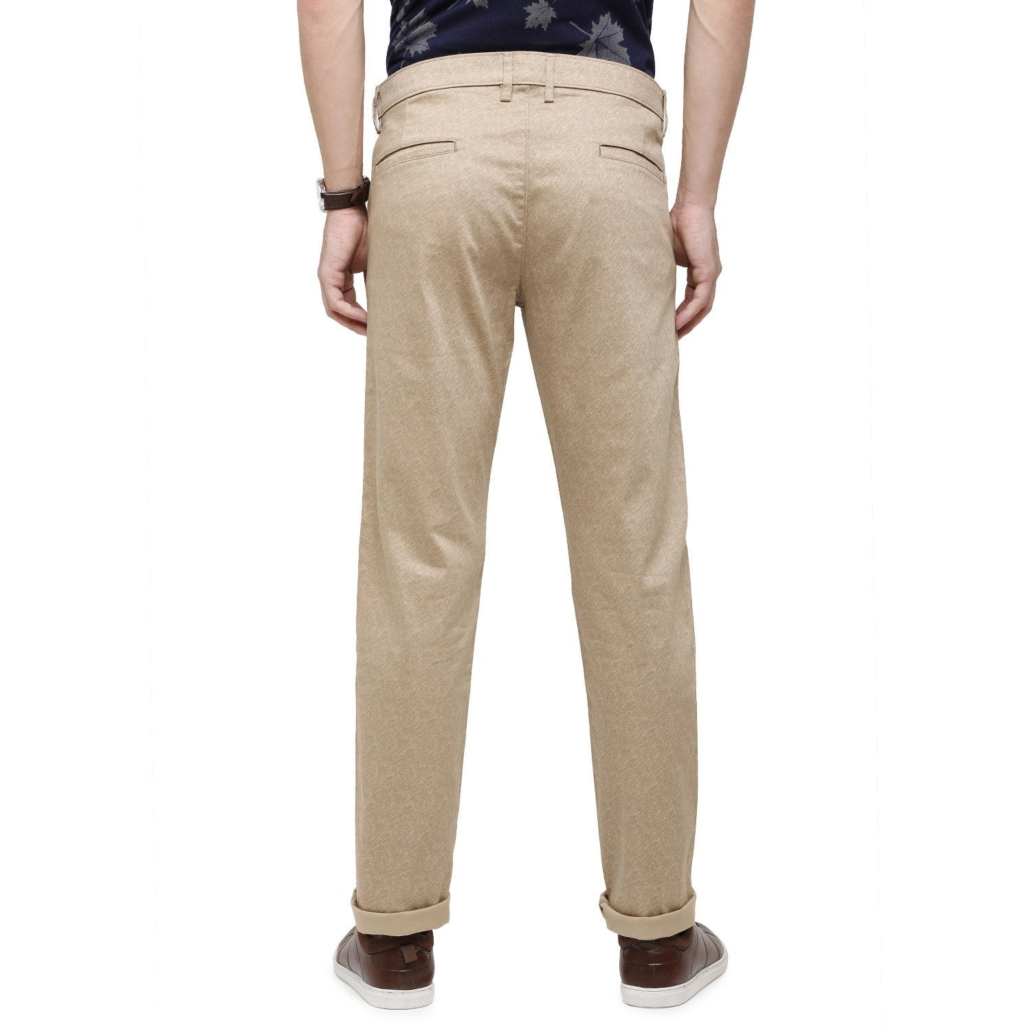 Swiss Club Mens Solid Comfort Fit 98% Cotton 2% Lycra Beige Fashion Trousers ( T-SC-33 A-KHA-CF-LY_30INCH ) Swiss Trouser Swiss Club 