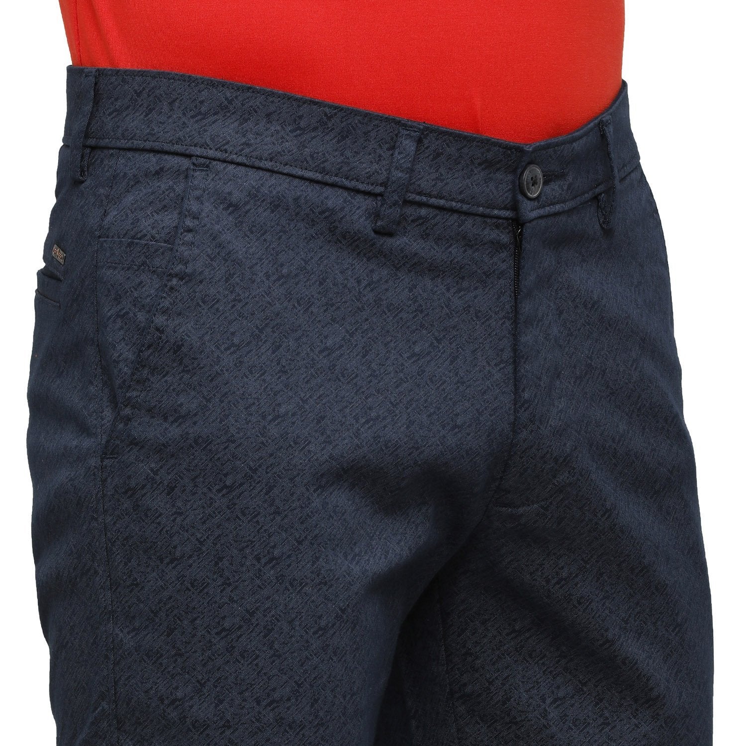 Swiss Club Mens Navy Solid Comfort Fit 98% Cotton 2% Lycra Navy Fashion Trousers ( T-SC-33 C-NAV-CF-LY_30INCH ) Swiss Trouser Swiss Club 