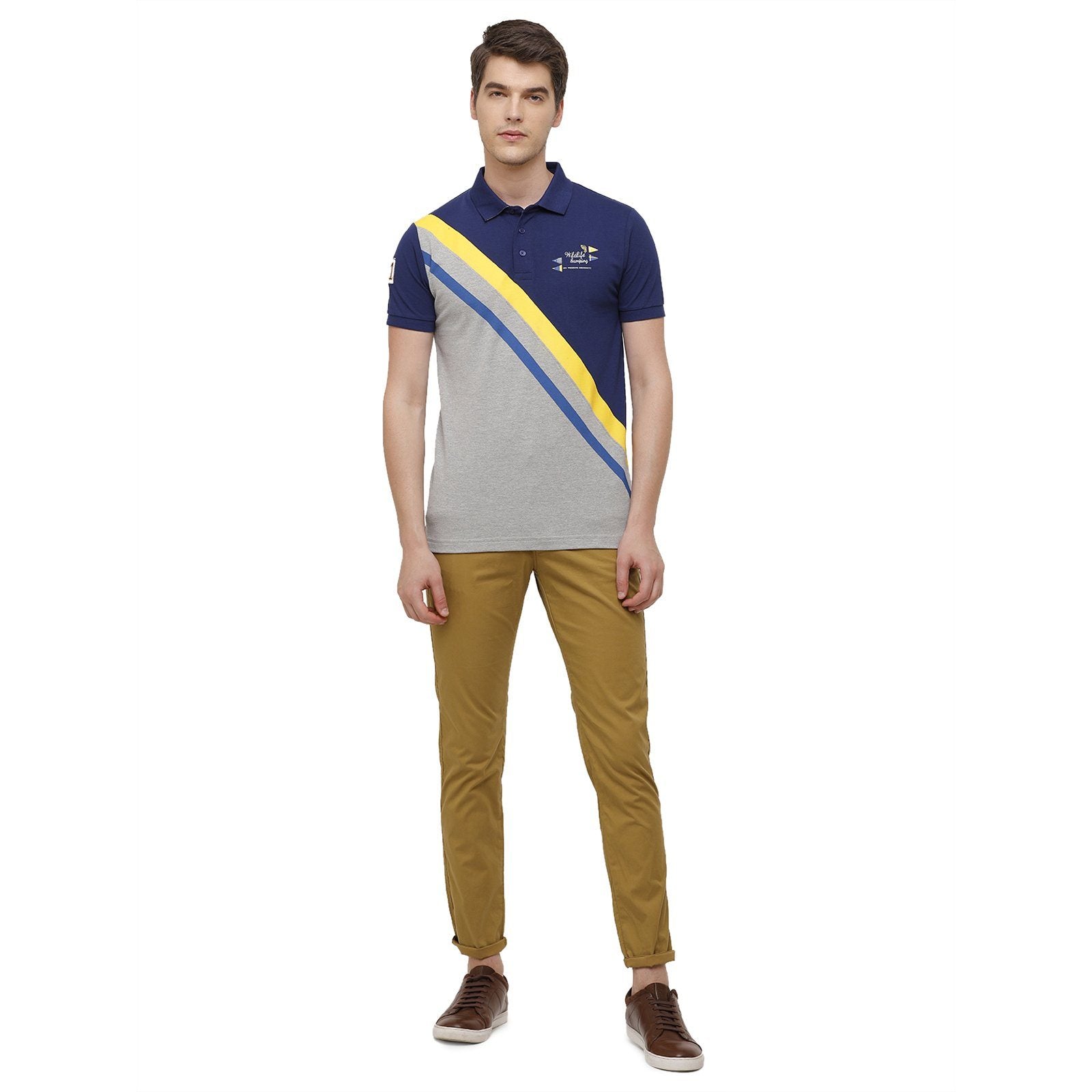 Classic Polo Men's Slim Fit Bottom Bottom Solid Cotton Blend Khaki Trousers TM1-28 A-KHA-SL-LY classic polo trousers Classic Polo 