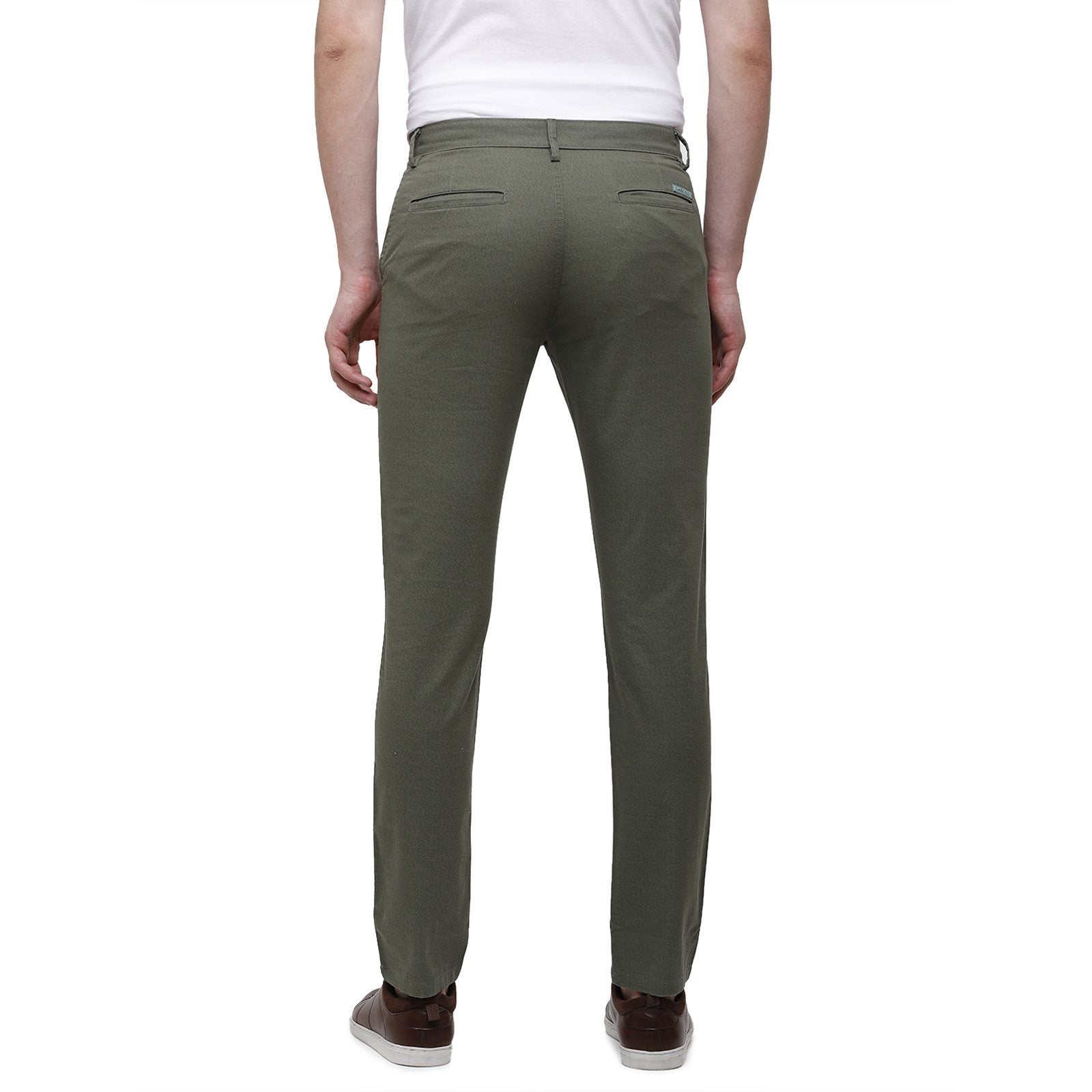 Classic Polo Men's Slim Fit Bottom Bottom Solid Cotton Blend Grey Trousers TM1-32 C-OLV-SL-LY classic polo trousers Classic Polo 