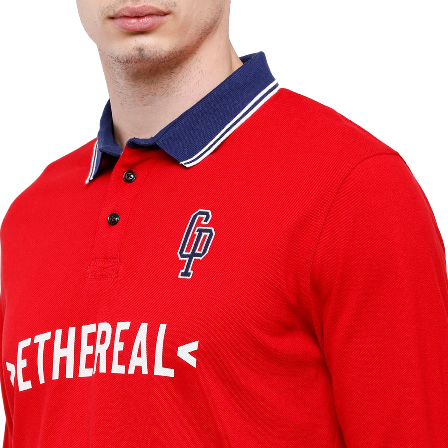 Classic Polo Men's Red Polo Full Sleeve Slim Fit T-Shirt - VERNO - 254 A SF P T-shirt Classic Polo 