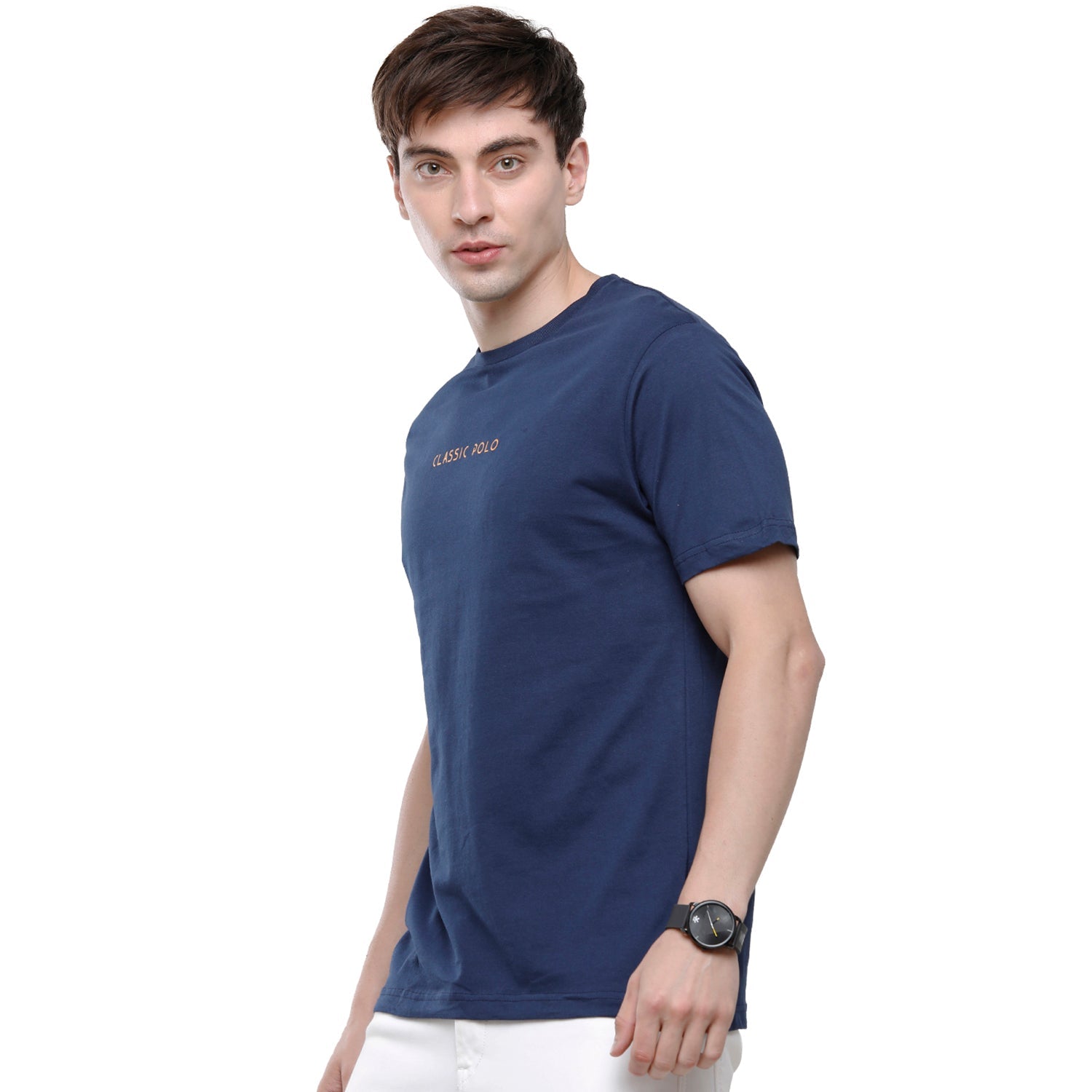 Classic Polo Mens 100% Cotton Solid Half Sleeve Round Neck T-Shirt (Trio Pack) - Ceres-01 T-shirt Classic Polo 