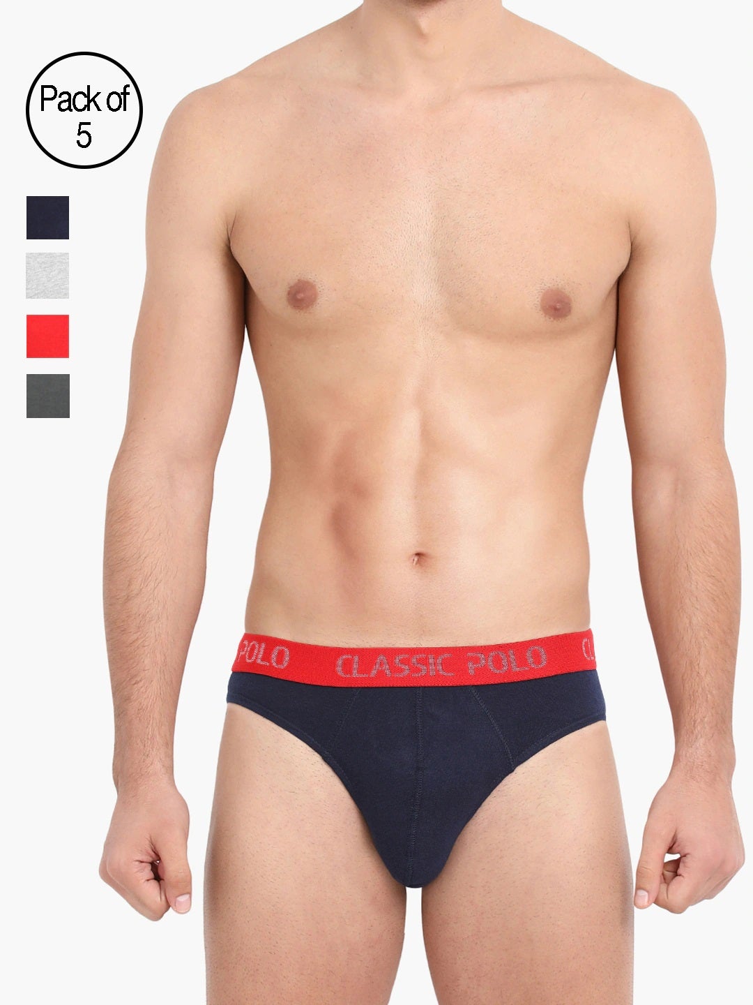 Men's Brief Assorted Colours Pack of 5 - CPUR IG/UG Classic Polo 