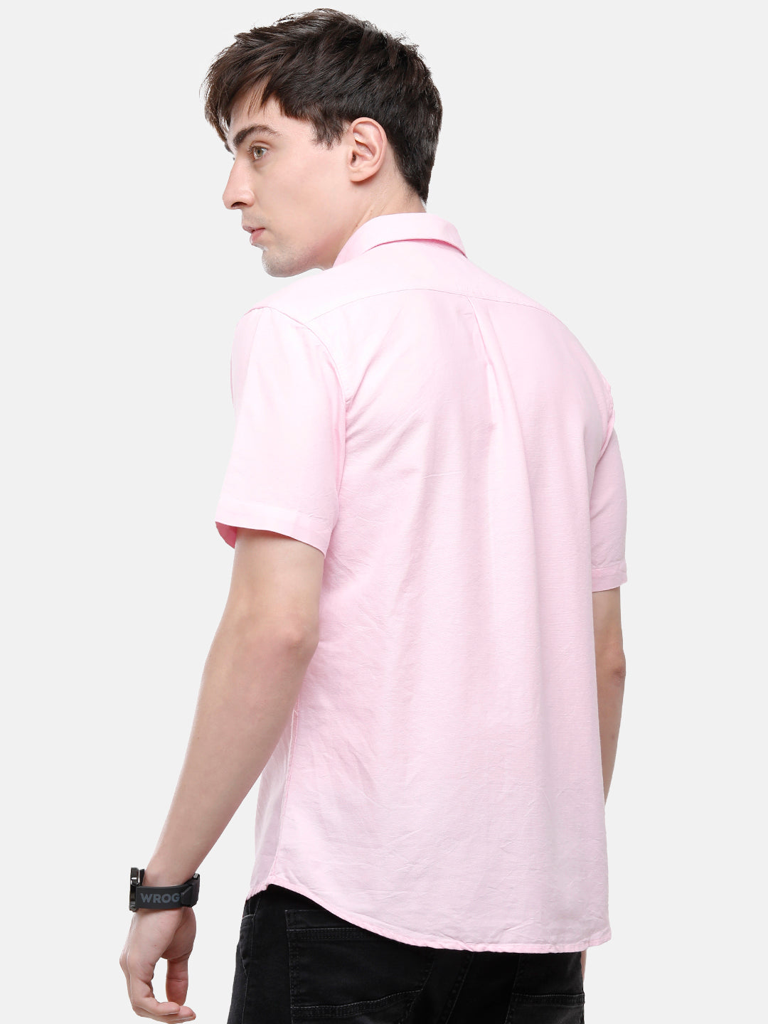 Classic Polo Men's Cotton Pink Solid Half Sleeve Shirt - Enzo-Pink-Mf-Hs