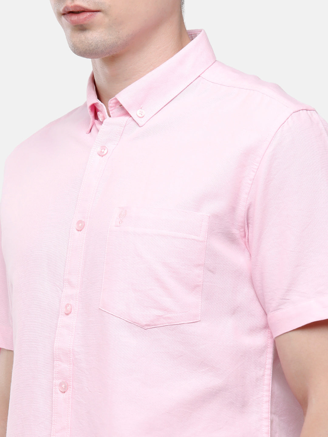 Classic Polo Men's Cotton Pink Solid Half Sleeve Shirt - Enzo-Pink-Mf-Hs