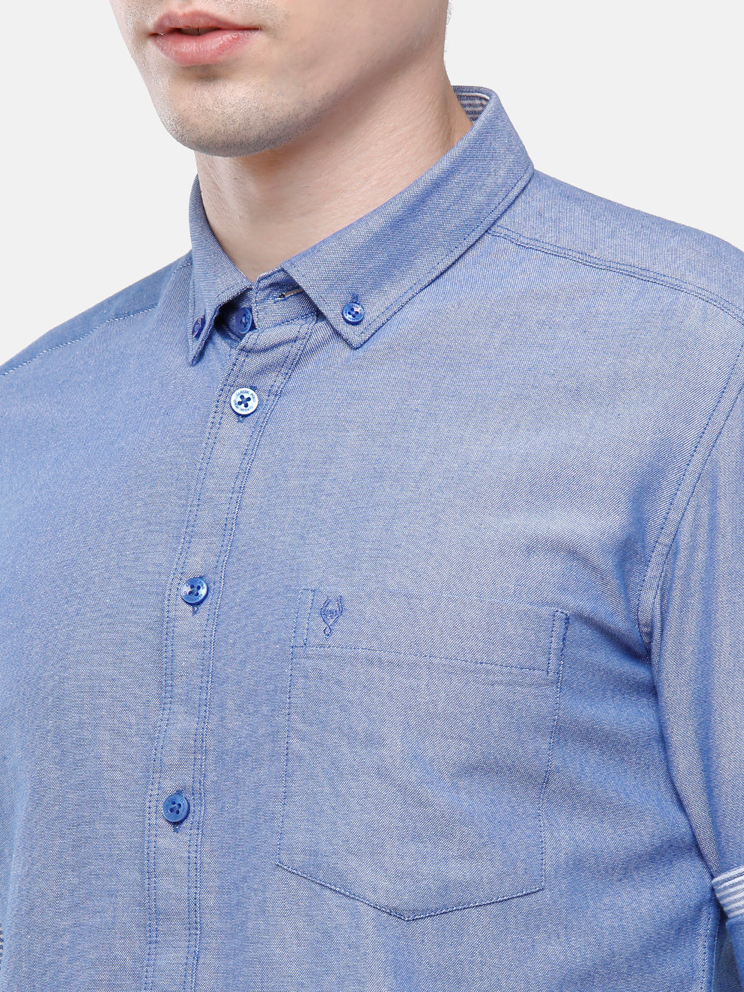 Classic Polo Men's Cotton Royal Blue Solid Full Sleeve Shirt - Enzo-Royal Blue-Mf-Fs