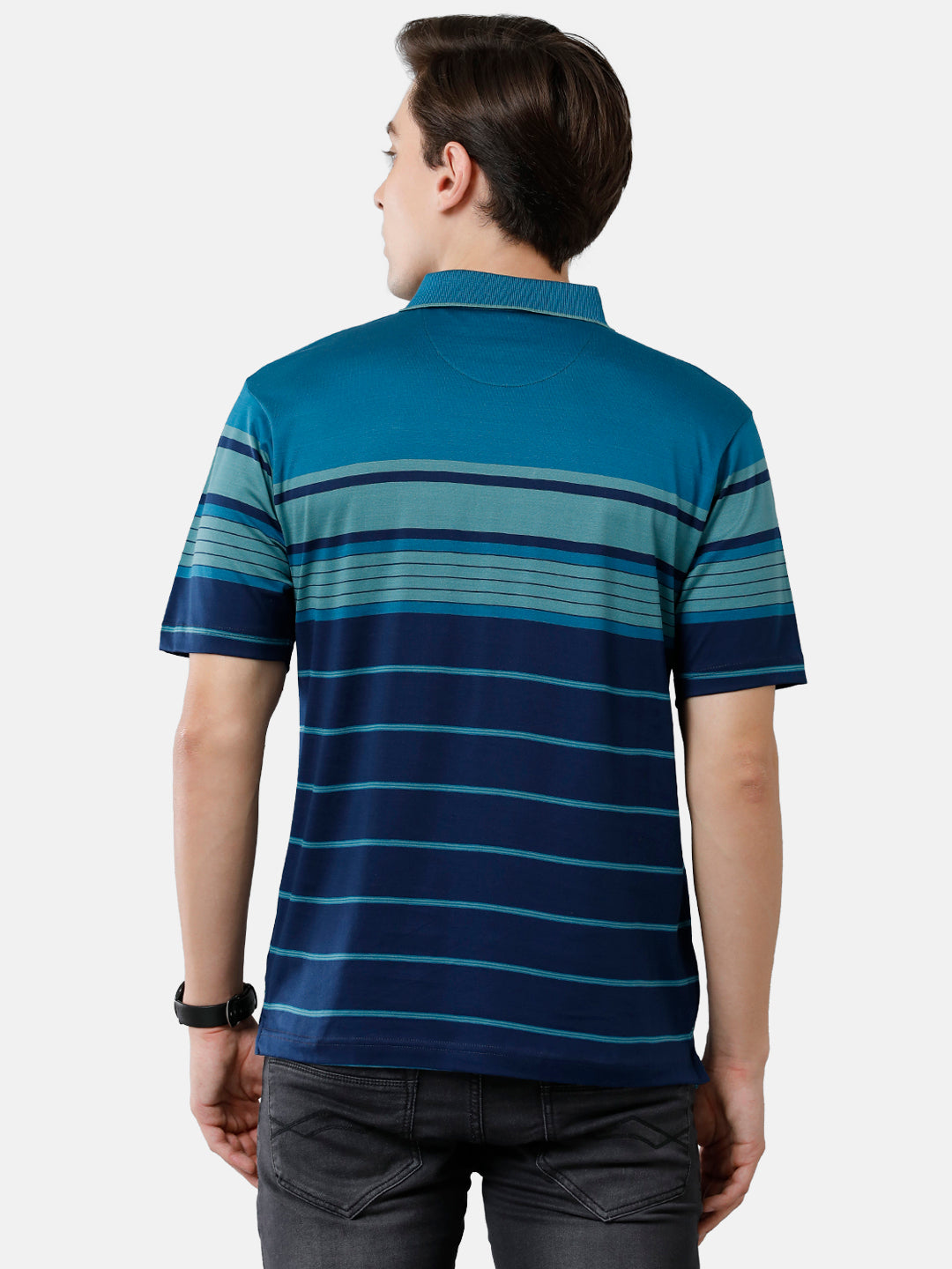 Classic Polo Mens Cotton Half Sleeve Striped Authentic Fit Polo Neck Multicolor Color T-Shirt | Ultimo 280 B