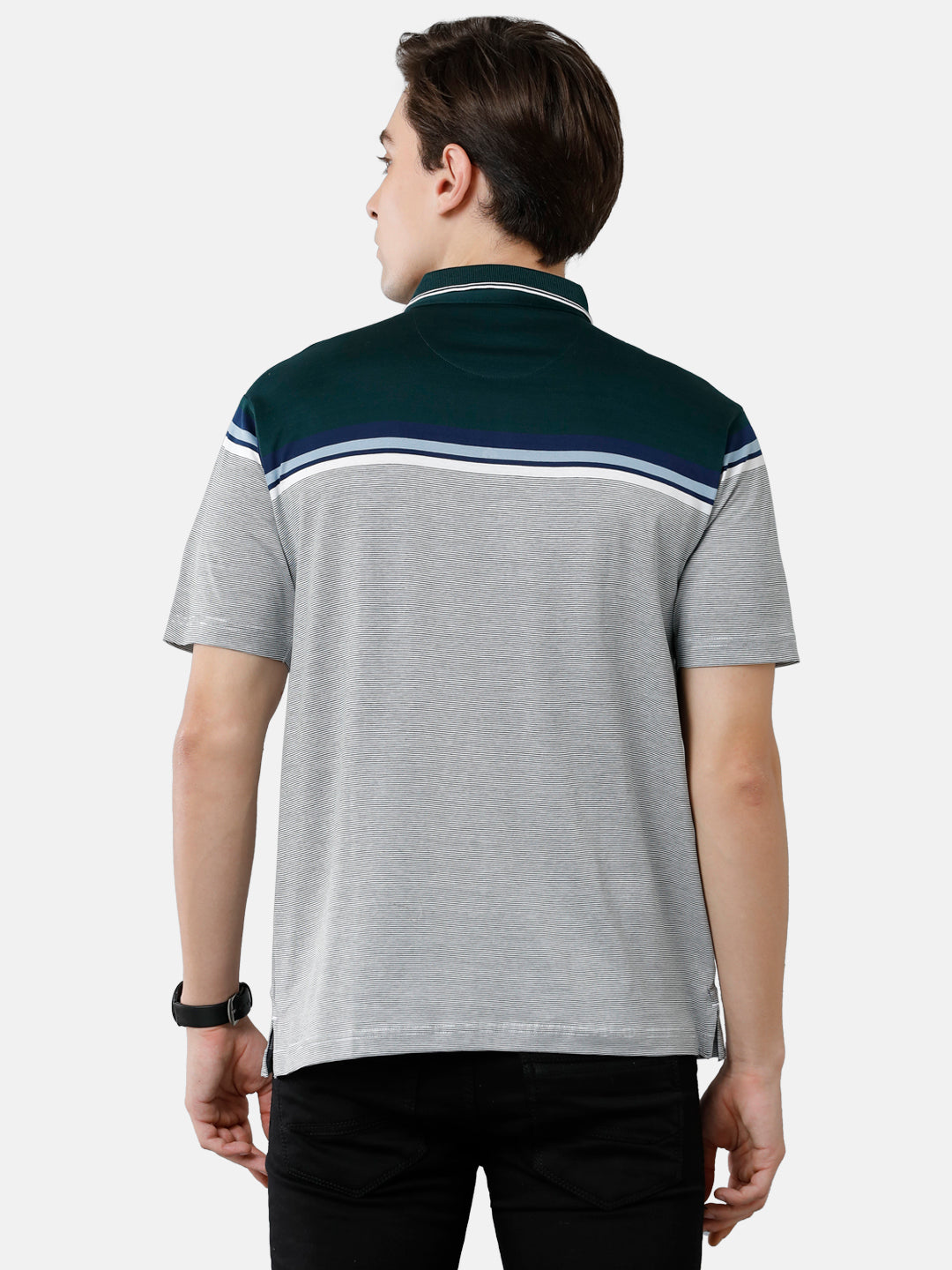 Classic Polo Mens Cotton Striped Authentic Fit Polo Neck Multicolor Color T-Shirt | Ultimo 274 B