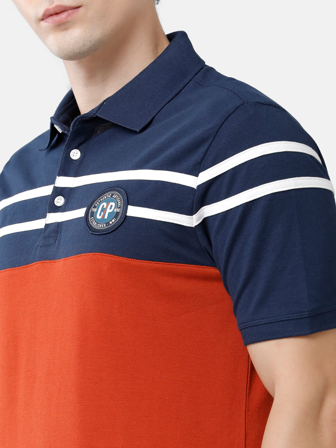 Classic Polo Mens Cotton Striped Slim Fit Polo Neck Multicolor Color T-Shirt | Prm 682 A