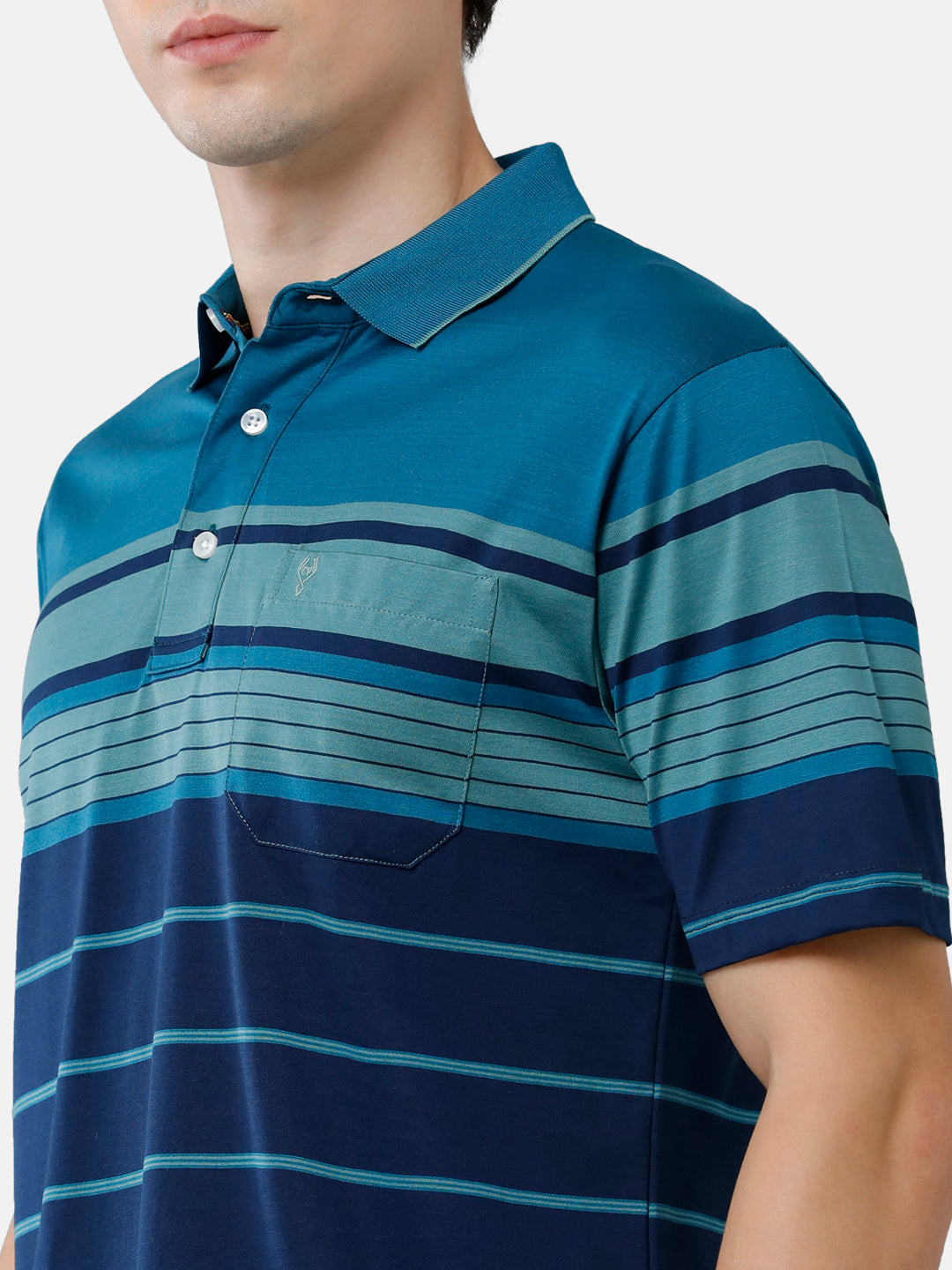 Classic Polo Mens Cotton Half Sleeve Striped Authentic Fit Polo Neck Multicolor Color T-Shirt | Ultimo 280 B