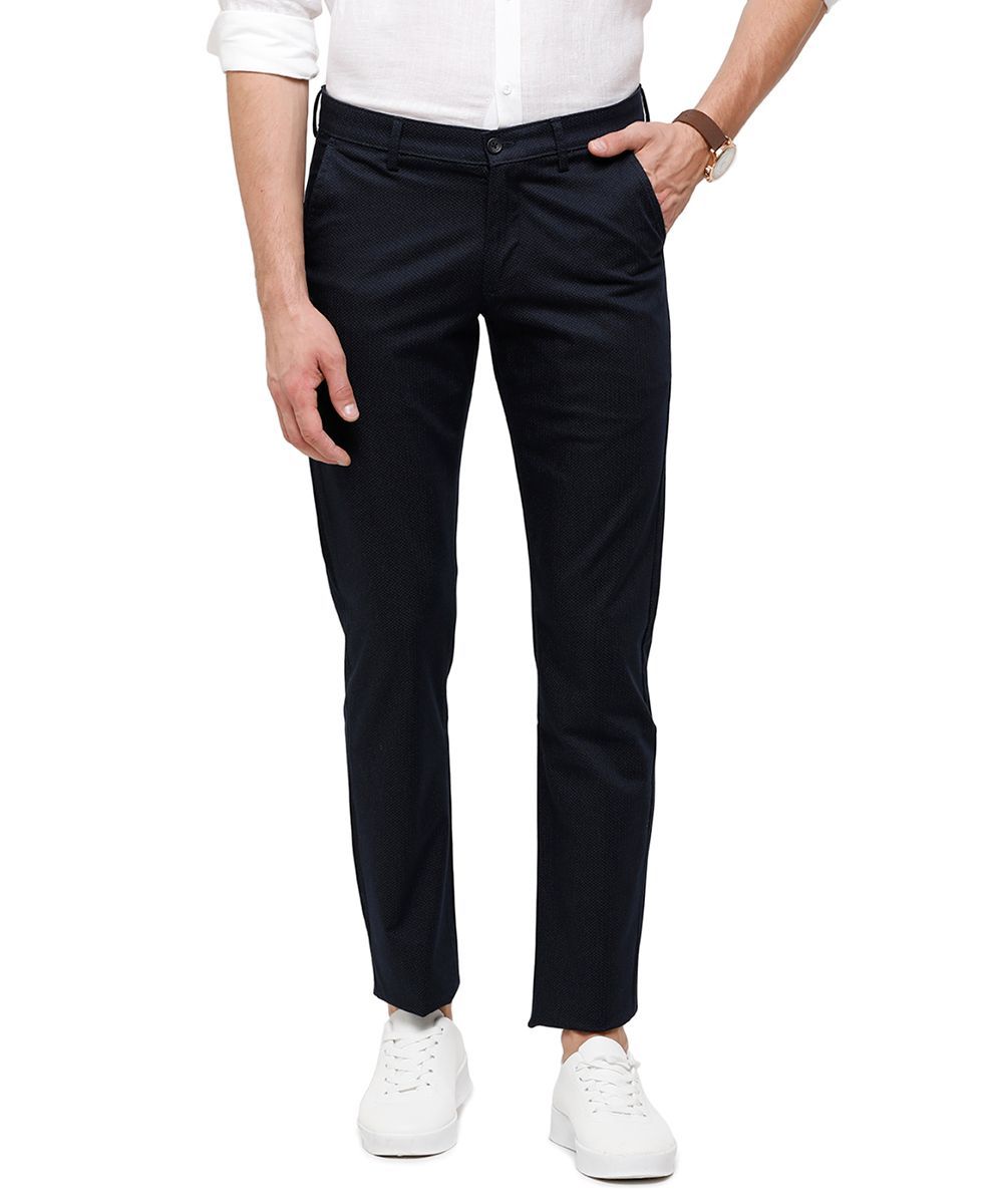 Classic Polo Mens Solid Cotton Blended Navy Trousers ( TM2-06 B-NAV-SL-LY ) classic polo trousers Classic Polo 