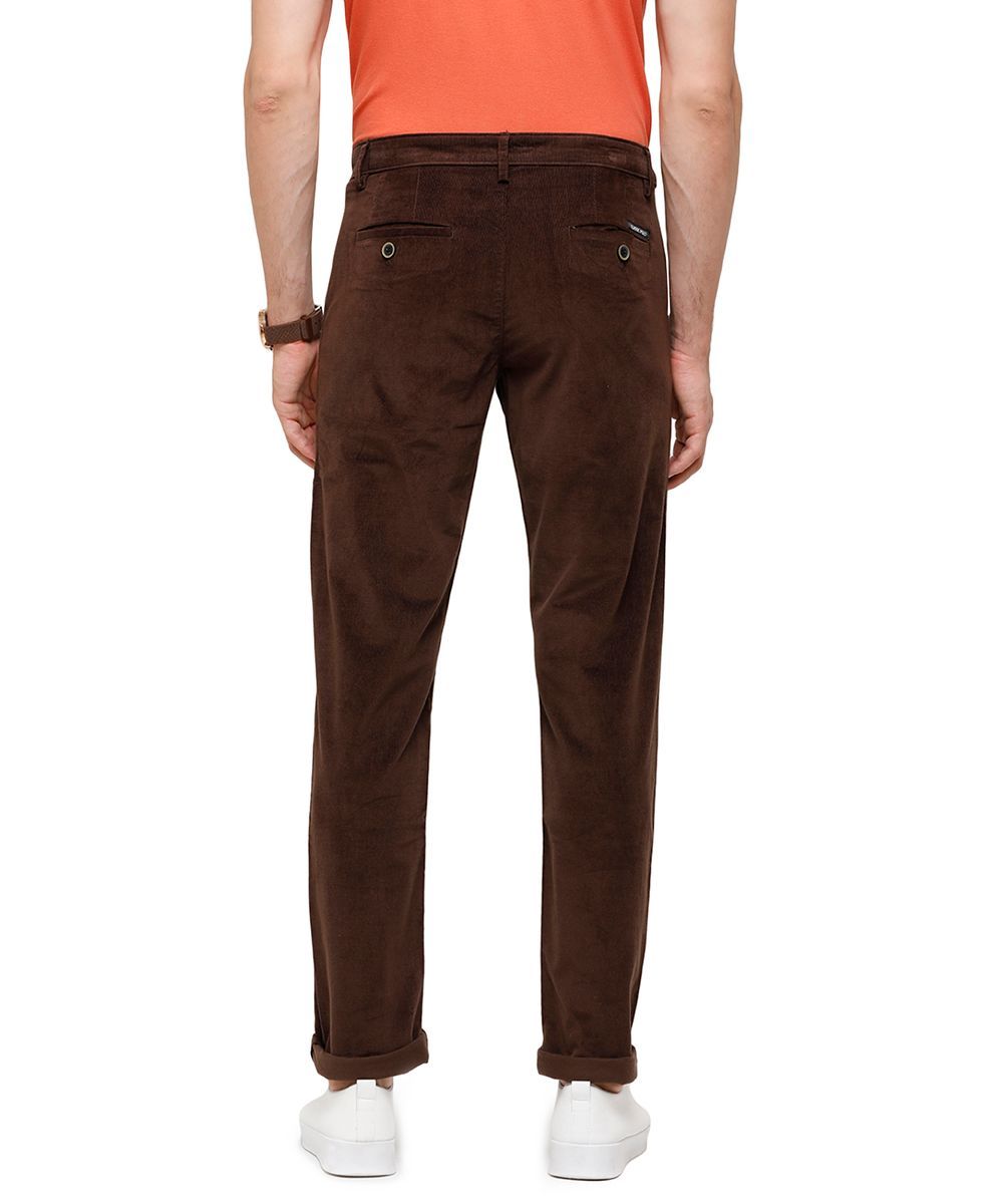 Classic Polo Mens Solid Cotton Blended Brown Trousers ( TM2-01 D-BRW-SL-LY ) classic polo trousers Classic Polo 