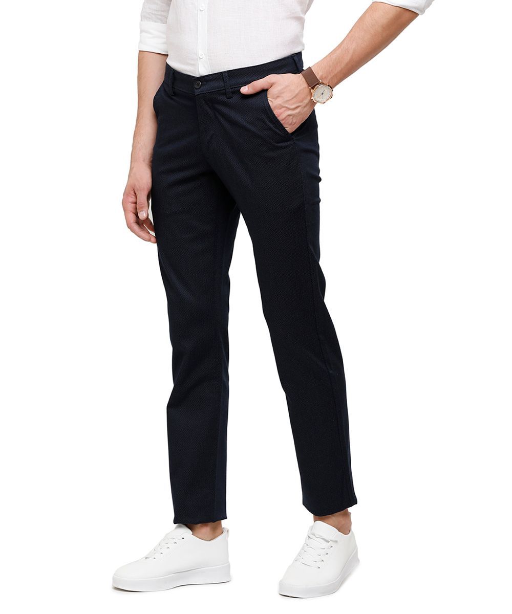 Classic Polo Mens Solid Cotton Blended Navy Trousers ( TM2-06 B-NAV-SL-LY ) classic polo trousers Classic Polo 