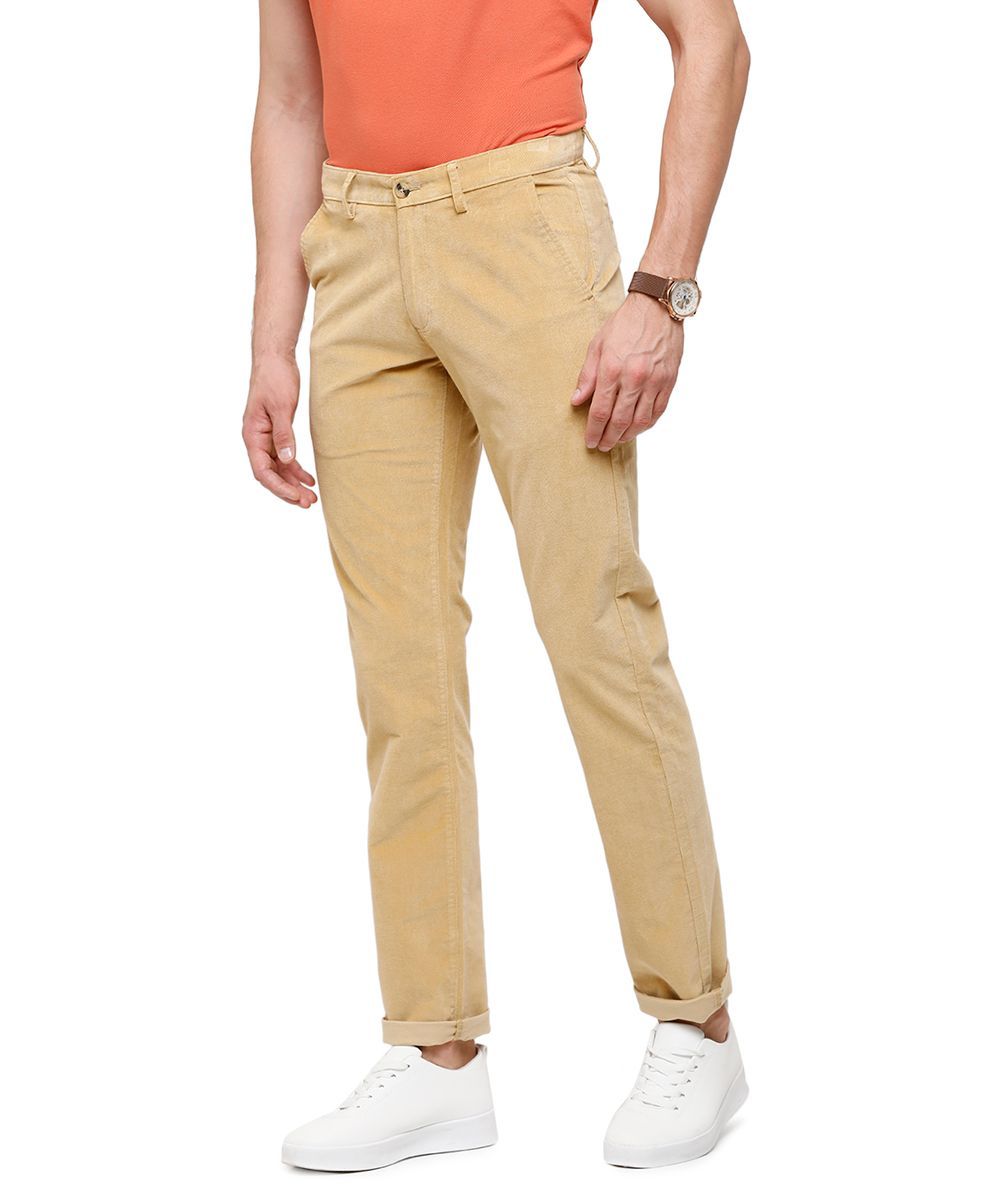 Classic Polo Mens Solid Cotton Blended Beige Trousers ( TM2-01 B-FAW-SL-LY ) classic polo trousers Classic Polo 