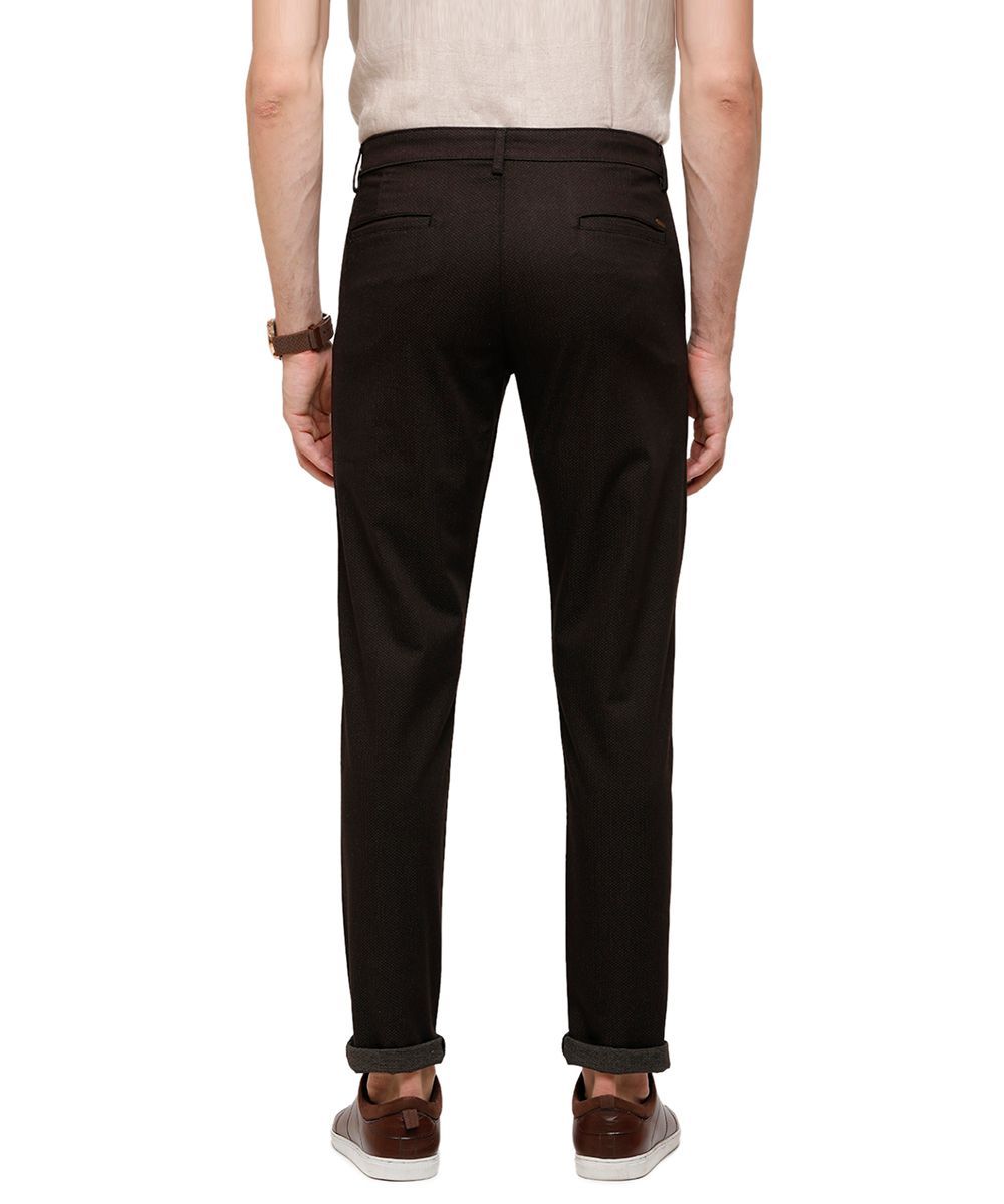 Classic Polo Mens Solid Cotton Blended Black Trousers ( TM2-06 A-BLK-SL-LY ) classic polo trousers Classic Polo 